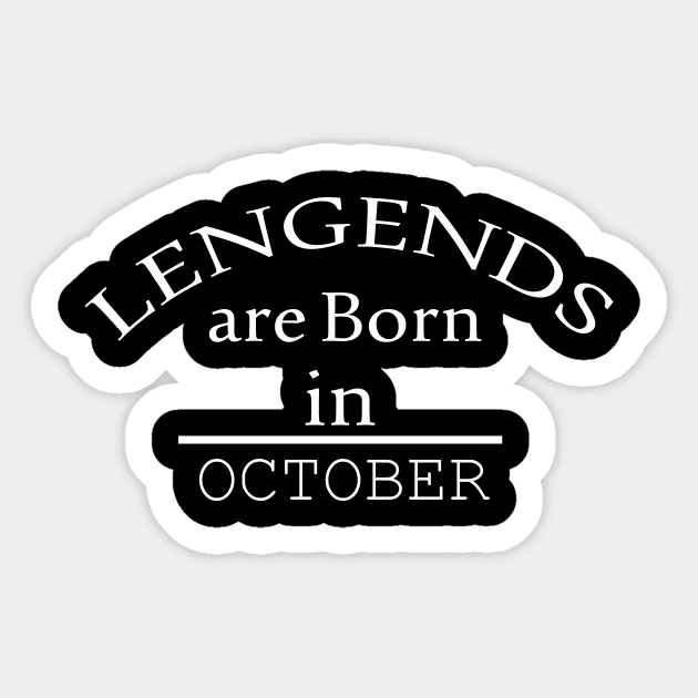 legends are born in october Sticker by yassinstore